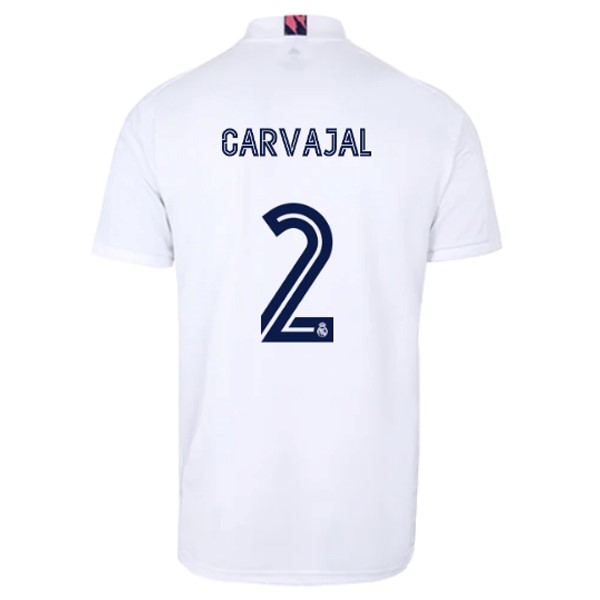 Camiseta Real Madrid Primera Equipación NO.2 Carvajal 2020-2021 Blanco